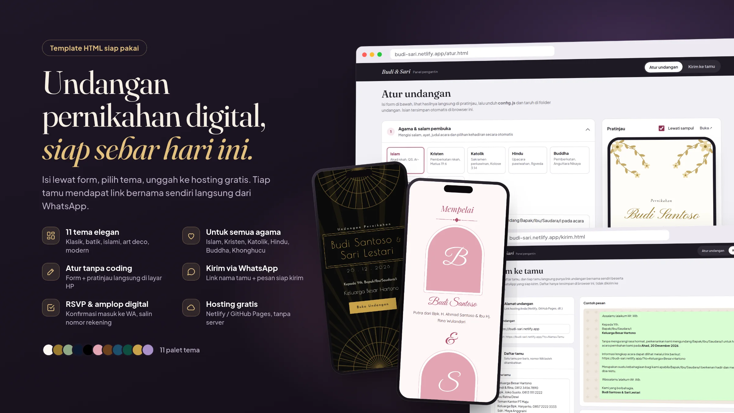 Gambar 1 11 Template Source Code Undangan Pernikahan Digital HTML