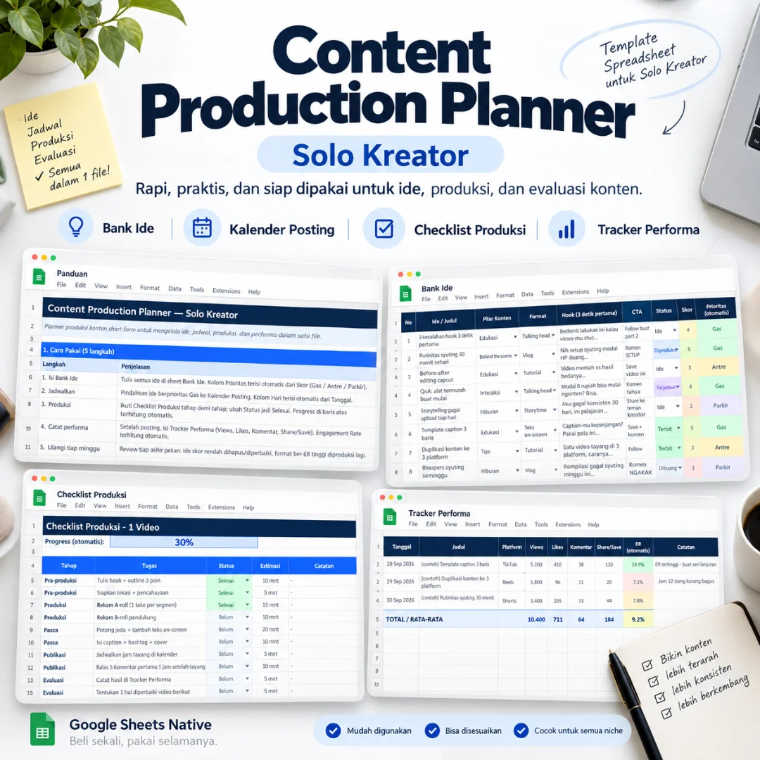 Gambar 1 Content Production Planner - Solo Kreator