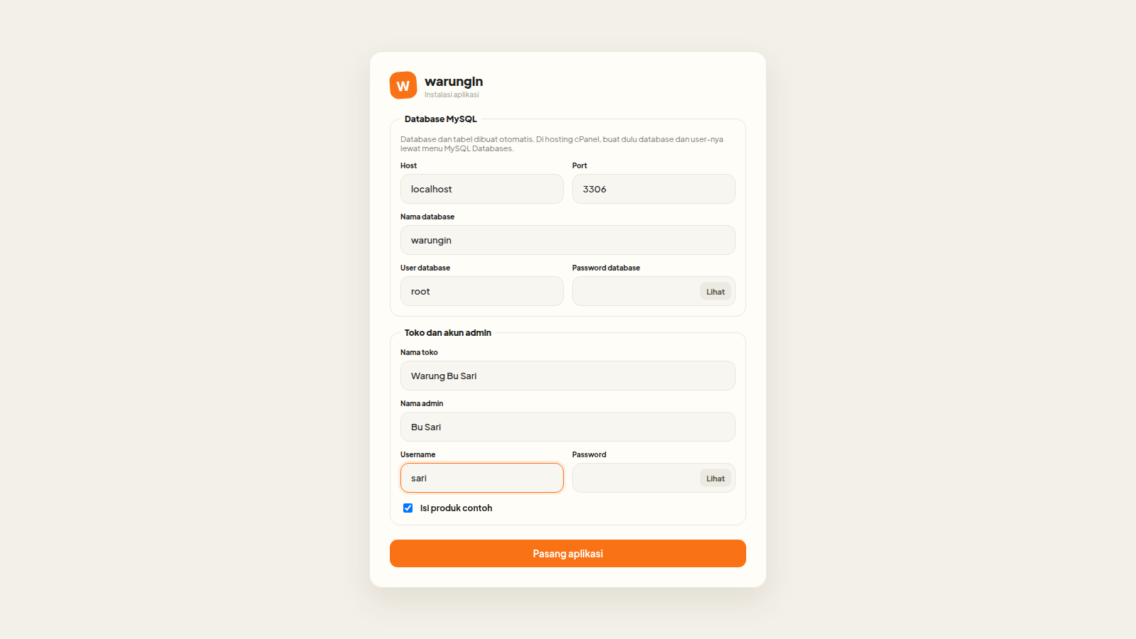 Gambar 3 Warungin — Aplikasi Kasir UMKM (PHP + MySQL)